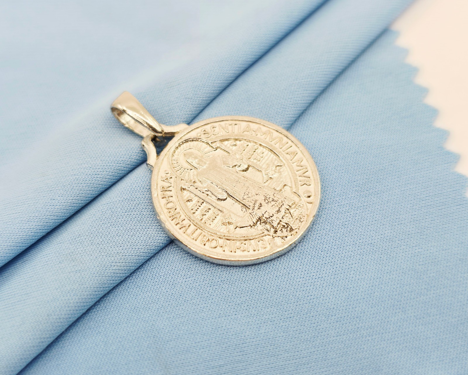 Unique Solid 925 Sterling Silver Saint Benedict M… - image 3