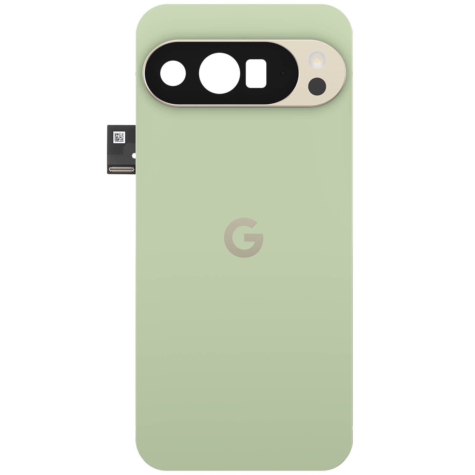 Cache batterie pour Google Pixel 10 Pro XL vert face arrière en verre avec colle