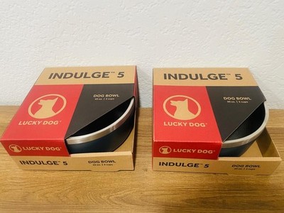Lucky Dog Indulge 5 Dog Bowls 40 oz. 5 cups Teton Blue (2 Bowls)