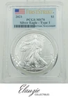 2021 American Silver Eagle First Strike Type 1 PCGS MS70