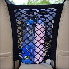 2-Layer Car Seat Mesh Organizer Storage Net Barrier