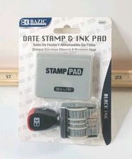 BAZIC -Date Stamp Ink Pad, Black Ink 6301 New In Pack, Extra Office Supplies