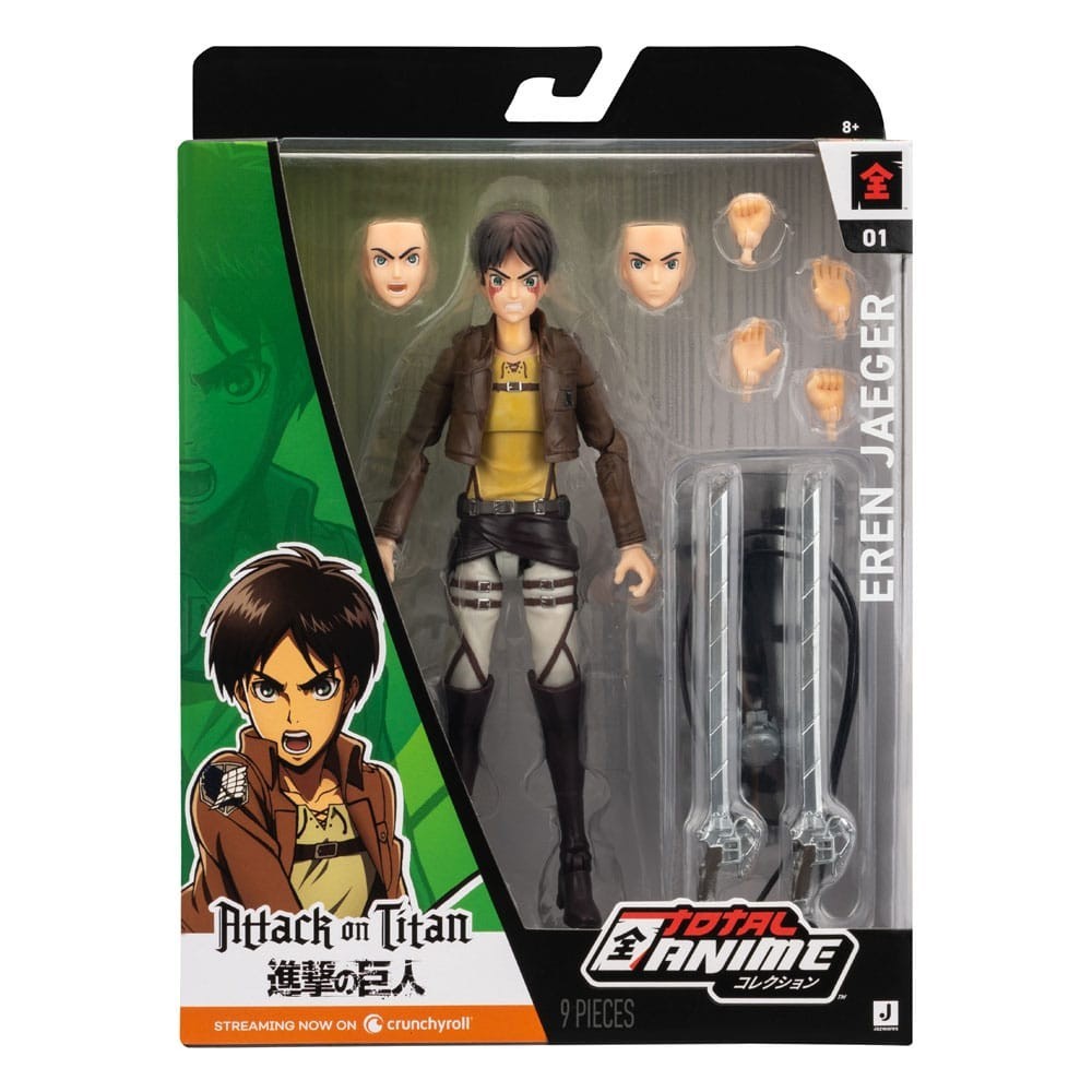 Figurine Attaque Des Titans Eren Yeager articulée pour des poses de combat réalistes