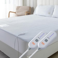 Heated Mattress Pad King - Electric Mattress Pad Cover with Dual Controllers, 5