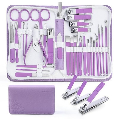 Manicure Set Professional Manicure Kit - 30 in 1 Pedicure Kit Nail Clippers S...