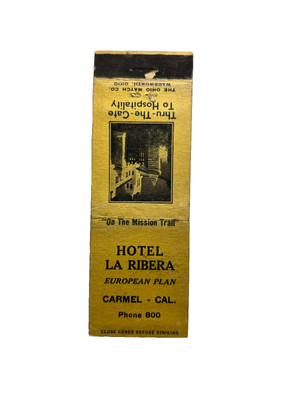 HOTEL LA RIBERA Matchbook Matchcover - CARMEL, CALIFORNIA