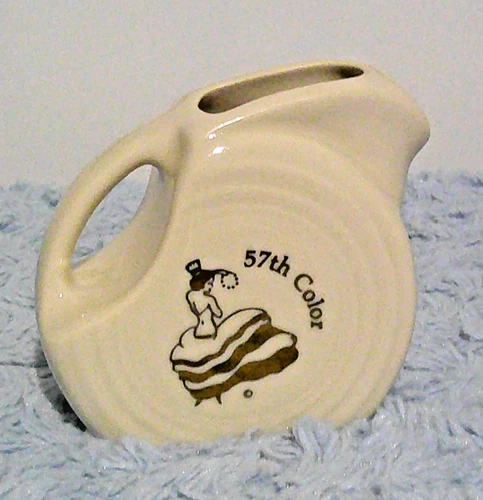 Fiesta Ware USA  2025 LINEN COLOR Dancing Lady Mini Disc Pitcher NWT