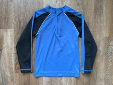 HANNA ANDERSSON 1/4 Rash Guard Swim Shirt Boy's Size 4 100 cm Blue/Black