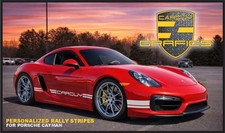 Dual Rally Stripes For Porsche Cayman - Free Gift