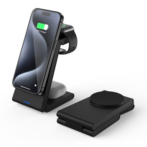 3In1 Wireless Charger Fast Charging Station Dock For Apple Watch Air Pods iPhone - 第 3/6 張圖片