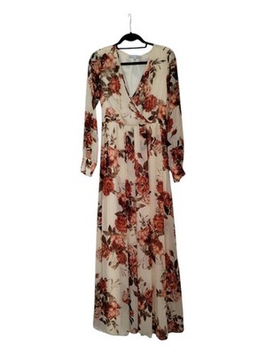 chinese dress ladies Lydia Maxi Dress in Red Floral