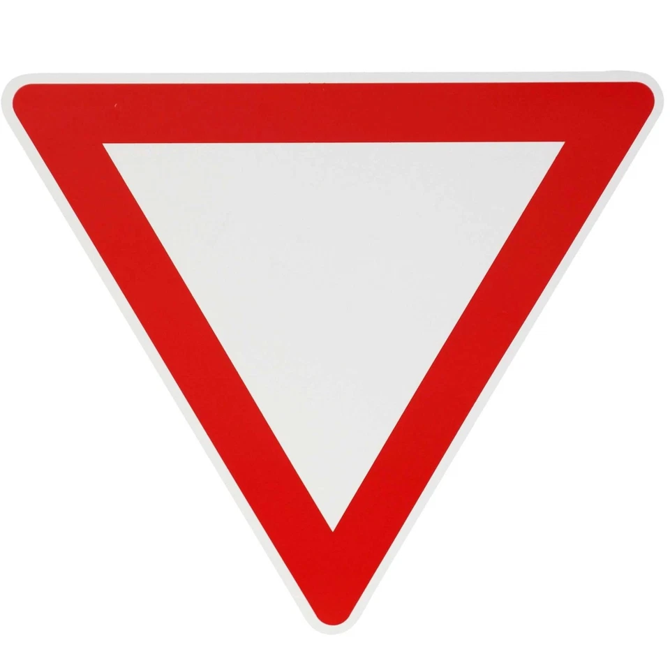 BAUSUPERMARKT24 StVO Verkehrszeichen 205 " Achtung Vorfahrt gewähren " Gefahrenschild Schild RA1