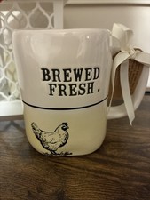 Rae Dunn BREWED FRESH chicken Mug