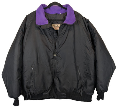 Walls Blizzard Pruf VTG Jacket Men's 2XL Black Quilted Bomber USA 90's Insulated