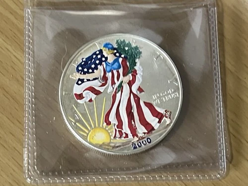 2000 Silver Eagle Dollar Coin Walking Liberty  1oz Fine Silver