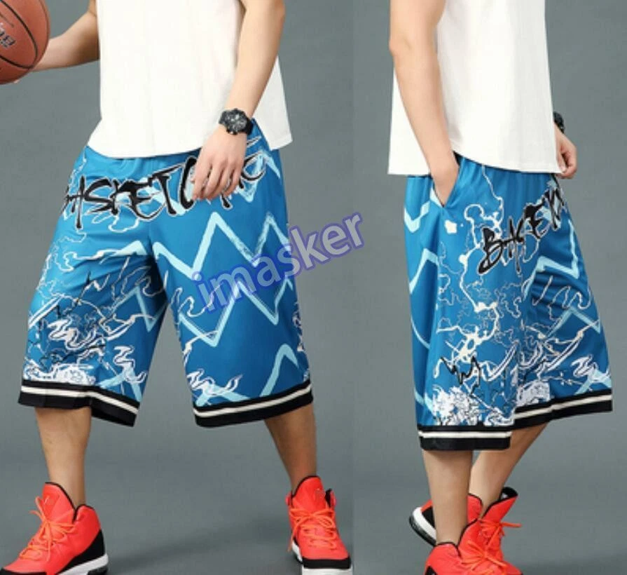 Pantalones Cortos Para Hombre Baloncesto Deportes Calce Suelto Secado Rápido Informales Verano Cómodos Pantalones Foto 3 de 4