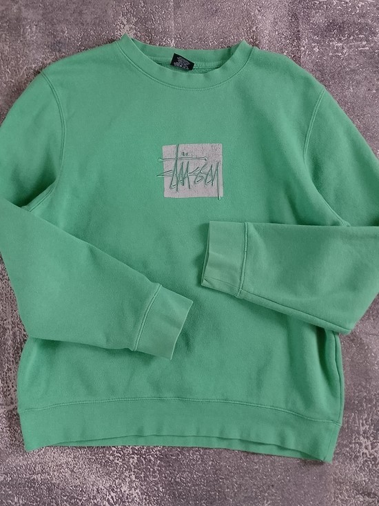 Stussy Men's Green Crewneck Sweatshirt UNISEX image 5