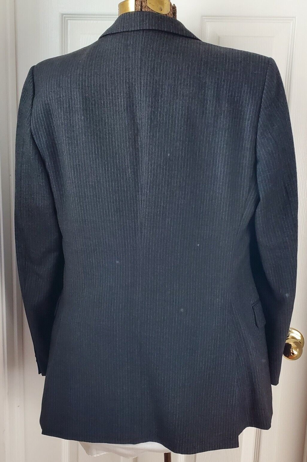 SAINT LAURENT GIACCA BLAZER YVES ST. LAURENT VINTAGE UOMO GRIGIO SCURO GESSO TAGLIA M (36 38)