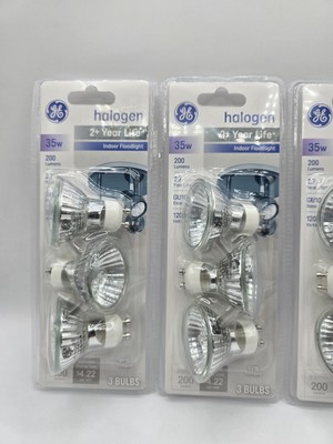 GE 50 Watt Halogen Gu10 Light Bulb # 64677 3-pack for sale online 