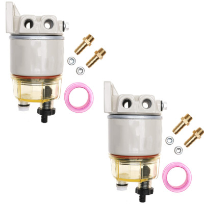 2 Water Separator FUEL Filter For R12T Marine Diesel Spin-on Housing ...