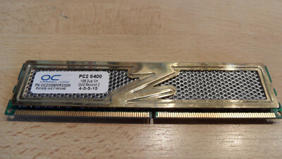 Arbeitsspeicher Ram OC PC2 6400 1GB Dual CH Gold Revision 2  für Computer Aopen