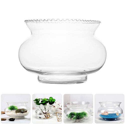 Lotus Planter Bowl Fish Tank Desktop Clear Glass Bowls Decorative - Picture 10 of 12