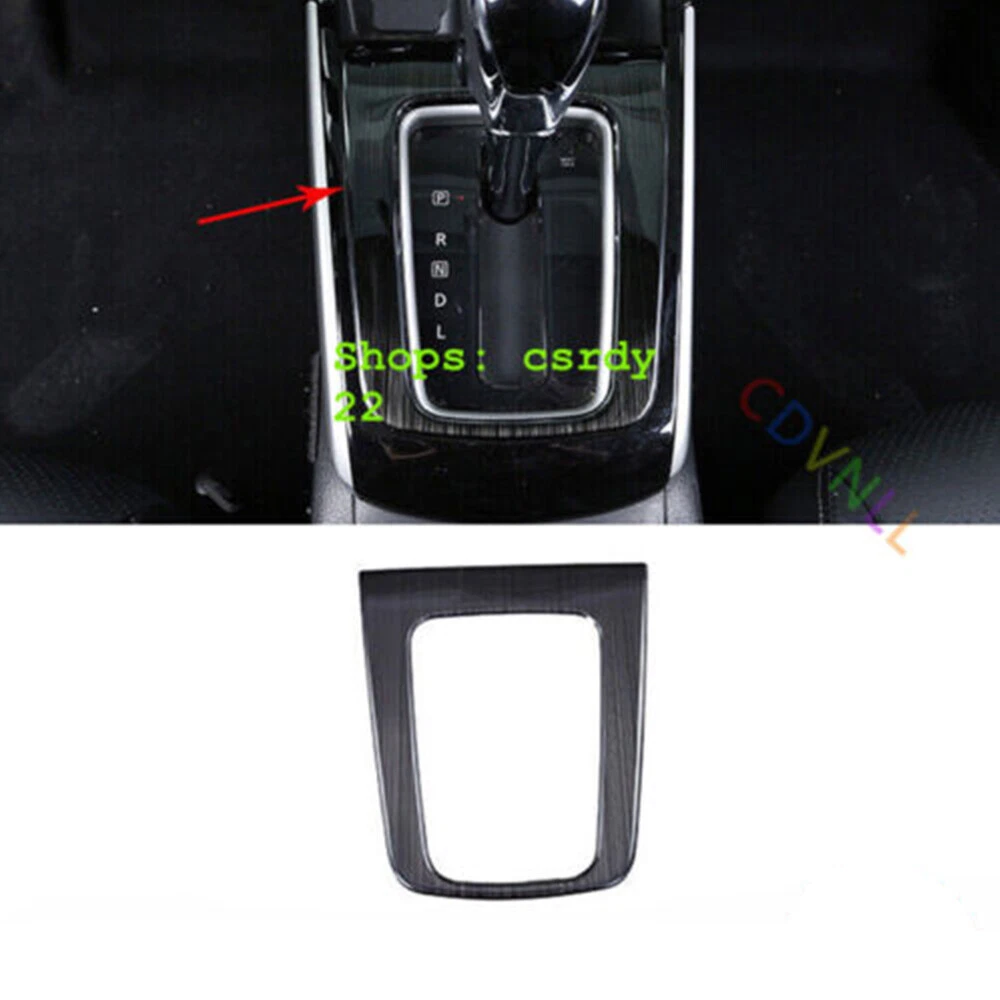 For Nissan Sentra 16-2019 Black Titanium Inner Gear Shift Panel Decor Cover Trim
