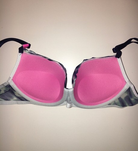 NEW Victoria's Secret VS PINK DATE STRAPPY LOGO PUSH-UP Red Black - Picture 3 of 15