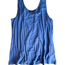 H by Halston Women’s L Blue Sleeveless Soft Tank Top