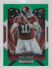 Mac Jones 2021 Panini Prizm Draft Picks Green All-American Rookie RC 183 Alabama