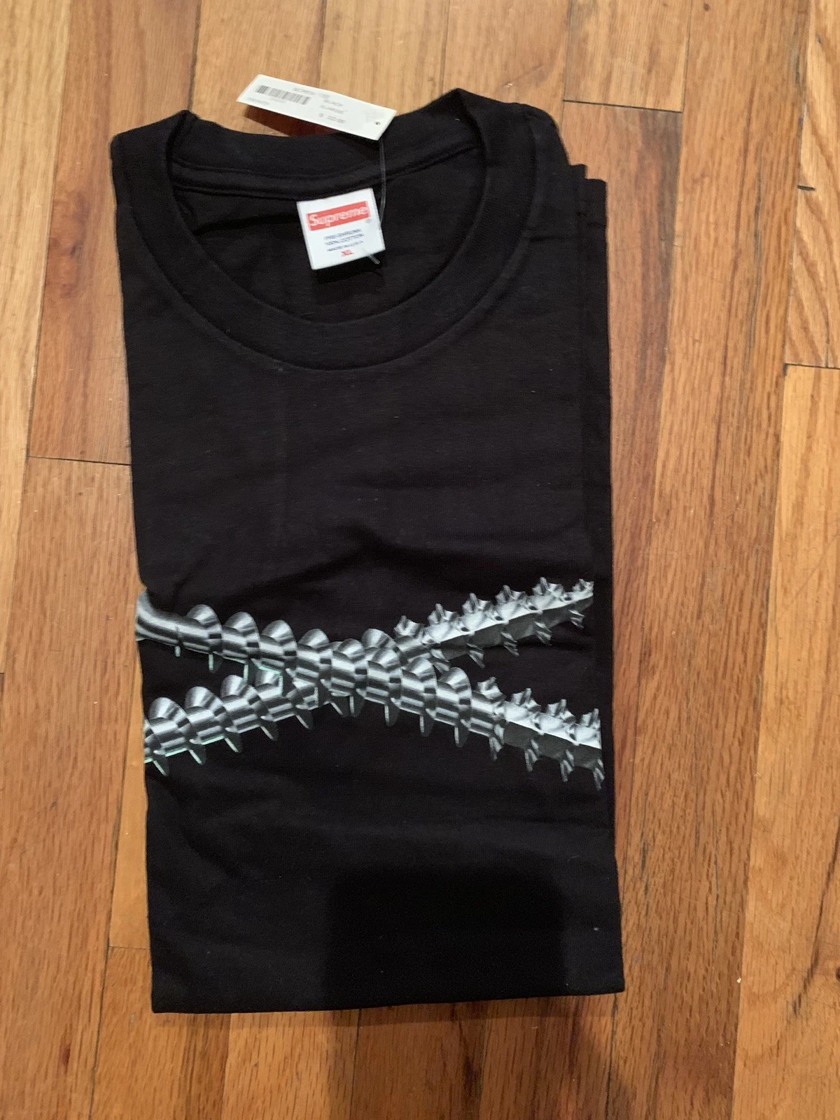 T SHIRT À VIS SUPREME NOIR FW16 TAILLE XL DEADSTOCK AVEC ÉTIQUETTE