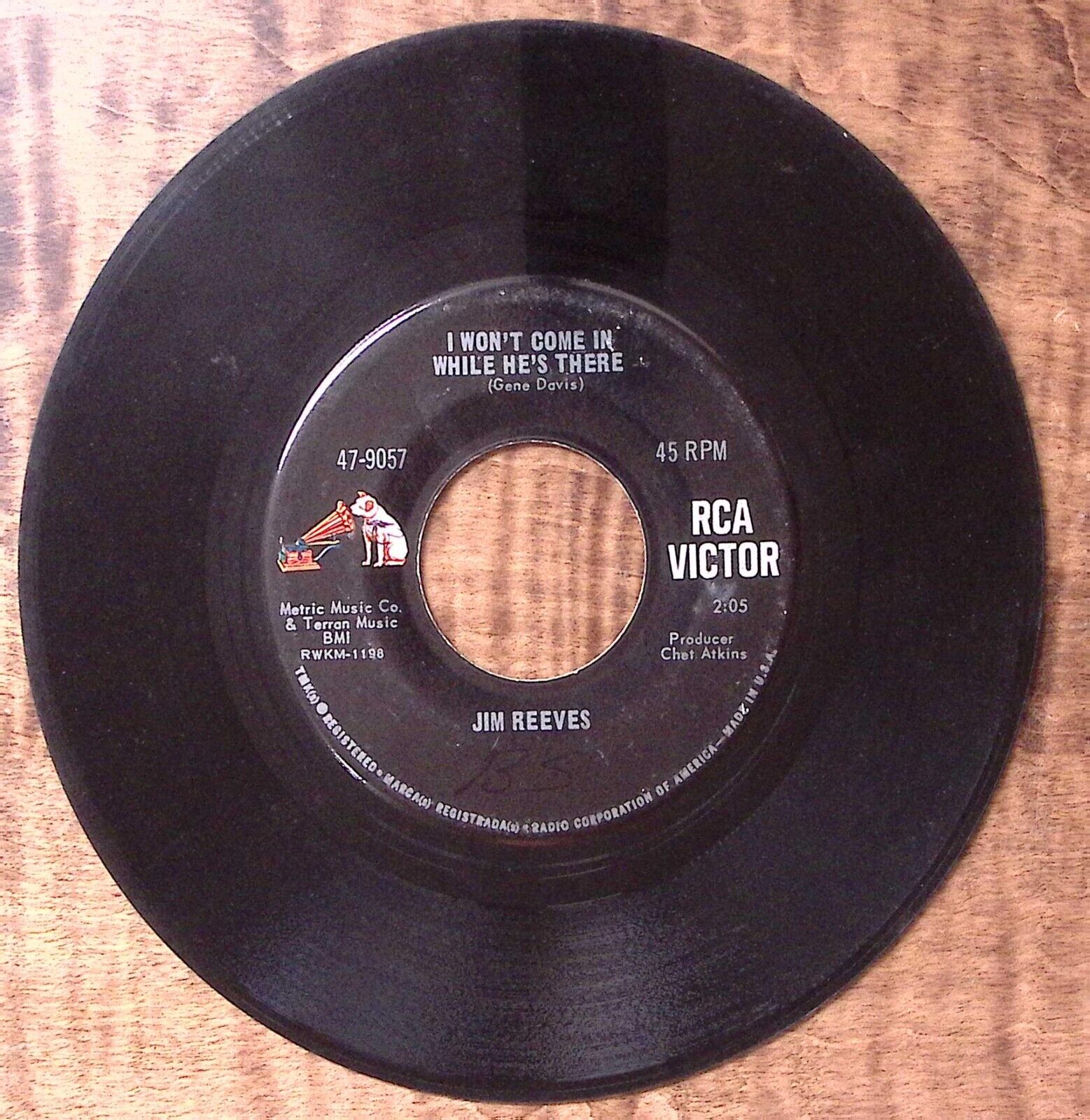 JIM REEVES MAUREEN/I WON'T COME IN WHILE HE'S IN THERE RCA VICTOR VINYL 45 54-44