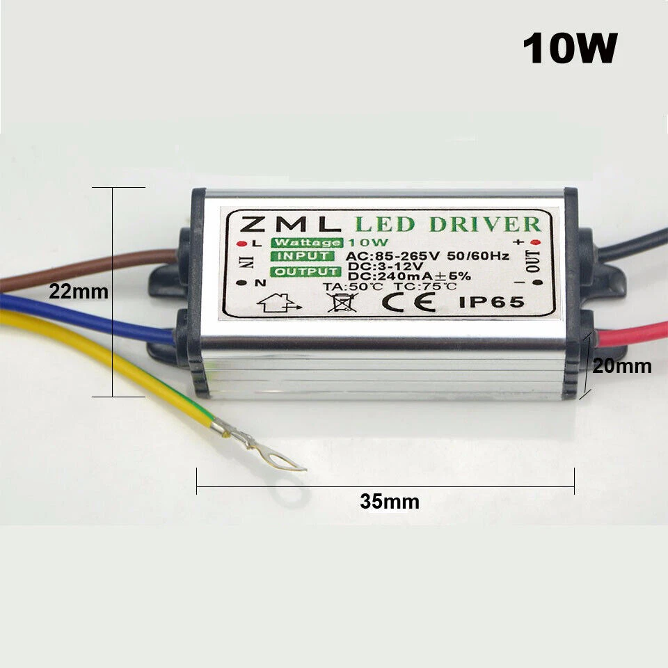 LED Driver Power Supply Transformer DC 12V-38V Waterproof 10/20W/30/50W/70/100W - Image 4 of 4