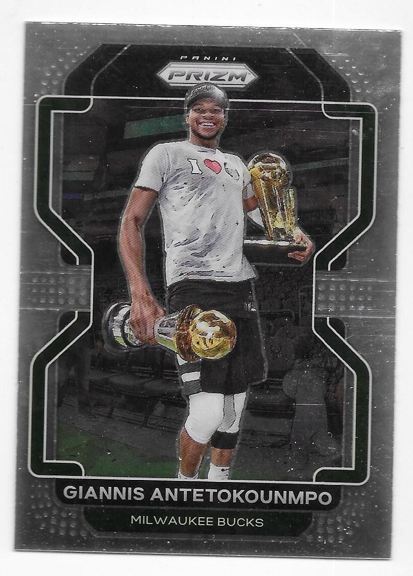 2021-22 Prizm Trophy Card- Giannis Antetokounmpo Milwaukee Bucks