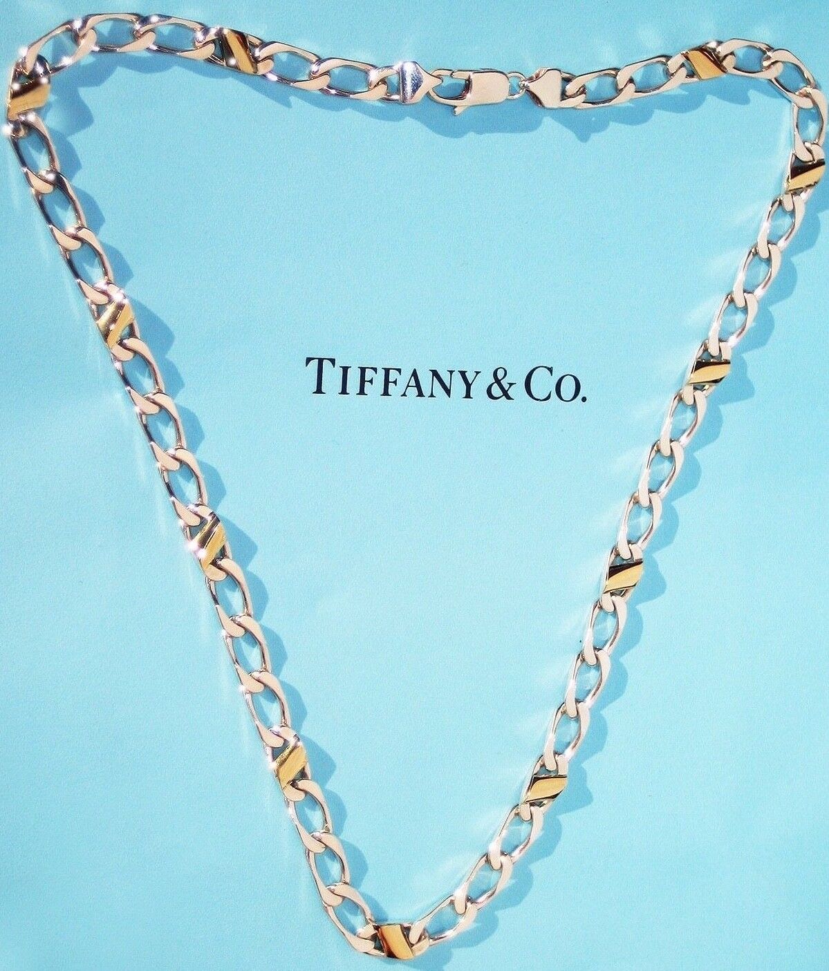 Tiffany & Co. S. Silver 18K Yellow Gold 22 Grams 16