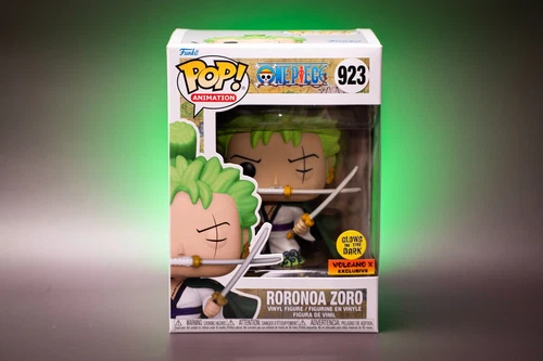 Funko Pop One Piece Roronoa Zoro (Glow in the Dark) Volcano X Exclusive #923 NEW