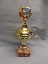 gold cup metal bowl theme track insert trophy decorative marble block base