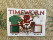 2022 Leaf ITG Used Sam Snead & Gene Sarazen Timeworn Golf Dual Relic Red 40/40