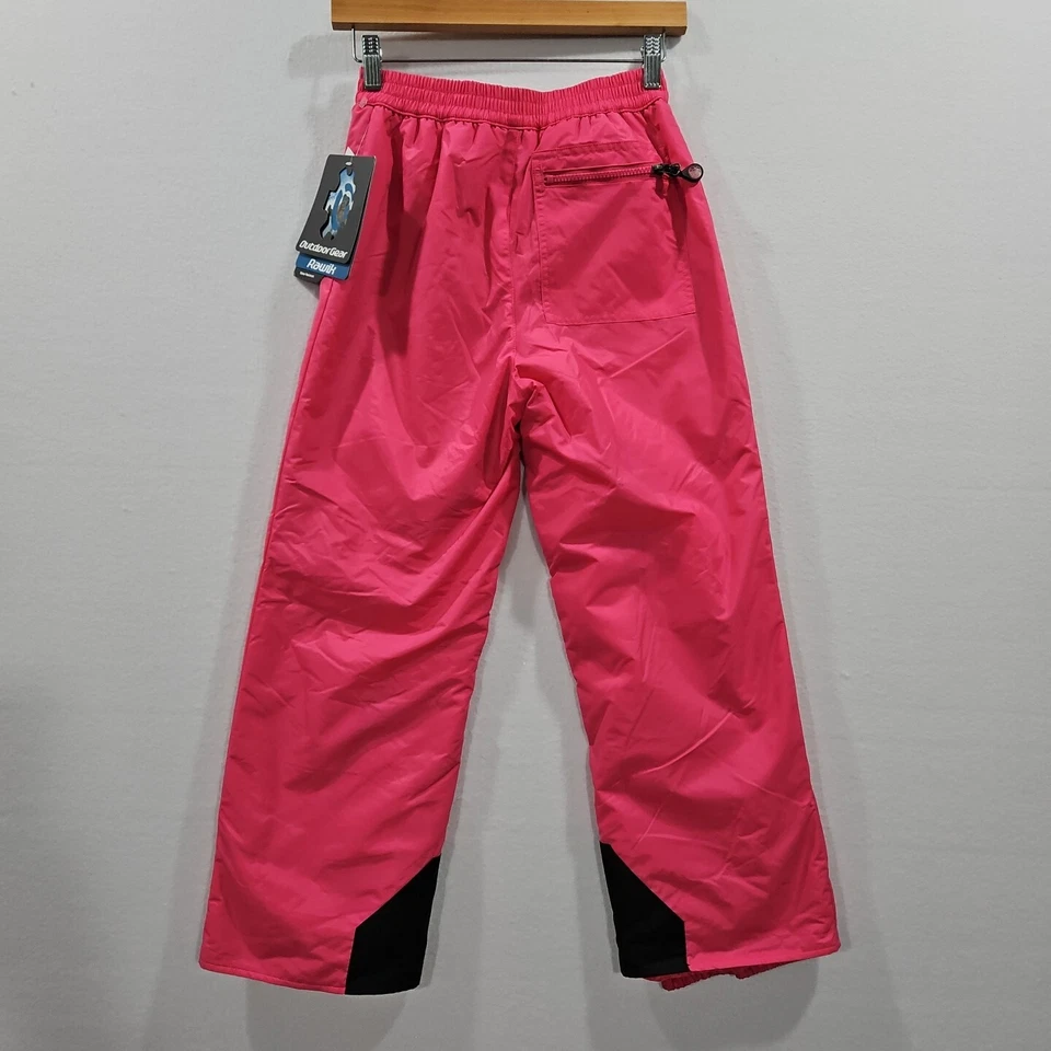 Rawik 女孩中号粉色雪裤滑雪滑雪板防水隔热弹力 — 第 2/4 张图片