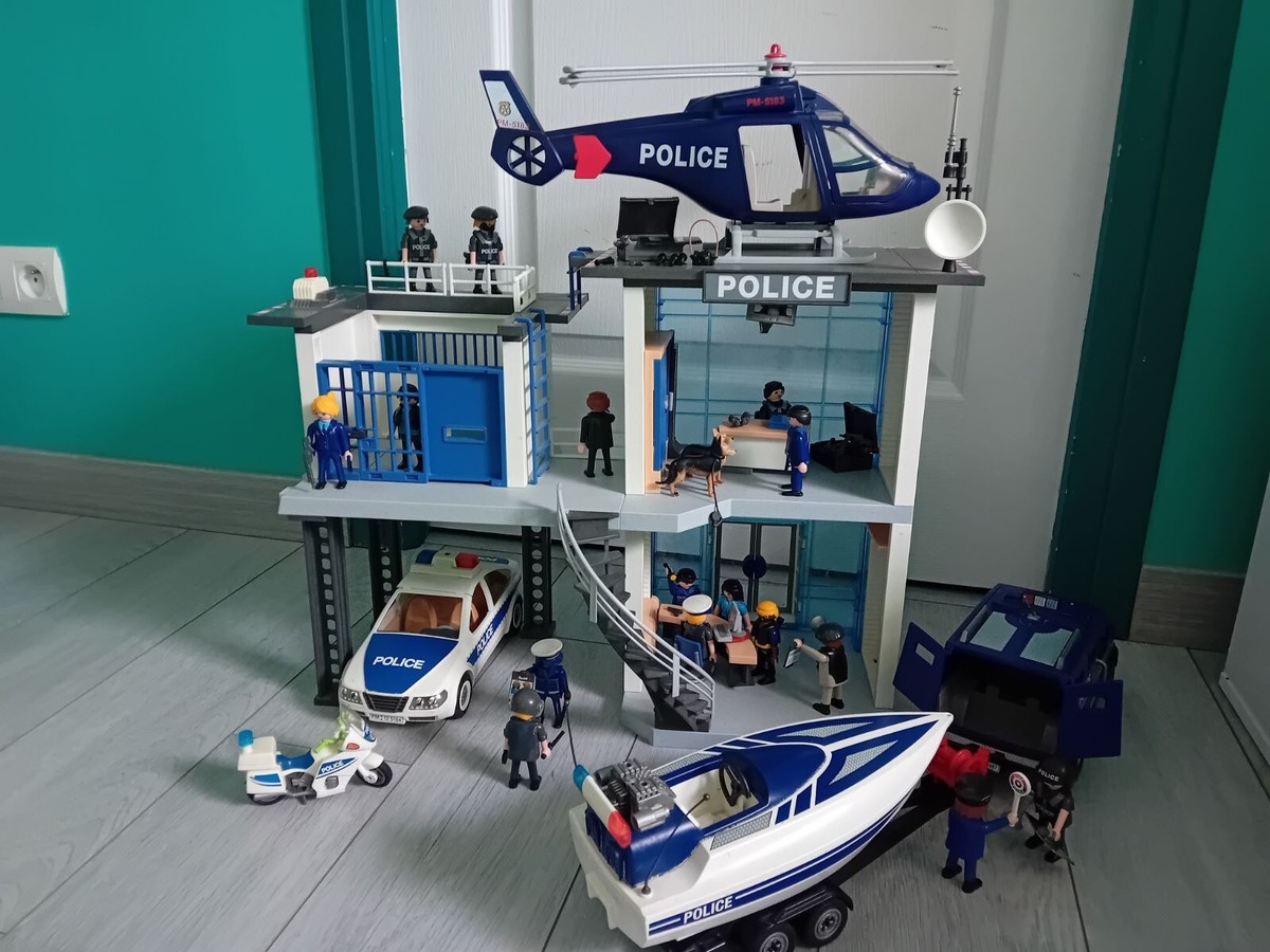 Voleurs Playmobil LOT POLICE COMMISSARIAT 5182 Playmobil