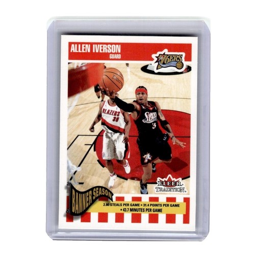 Allen Iverson 2002/03 Fleer Tradition Basketball Banner Season