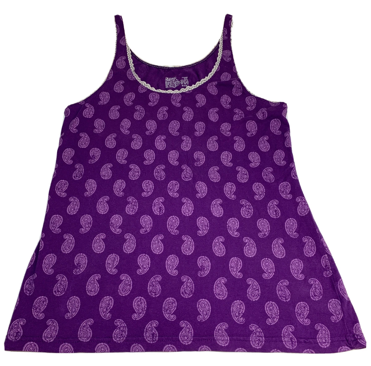 purple paisley tank top