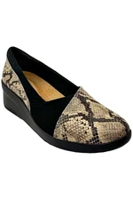 Clarks Women's Suttyn Walk Leather Wedges Snake Leather