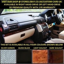 Land Rover Freelander Facelift L314 TD4 Walnut Wood Silver Carbon Black Dash Kit