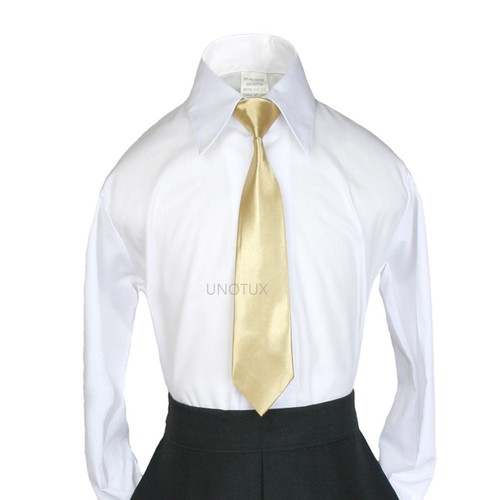 Corbata de satén con clip de 23 colores para trajes de niño esmoquin S:S-4T M:5-7 L:8-14 XL:16-20 - Imagen 45 de 48