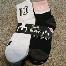 Messi Collection Cushioned Shortie Crew Socks Men's Shoe Size 6-12 NWT 
