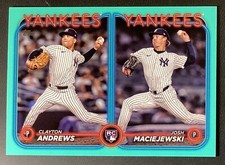 2024 Topps Update #US163 Clayton Andrews Josh Maciejewski RC Combo Yankees AQUA