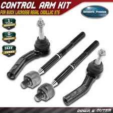 4Pcs Inner & Outer Tie Rod End Assembly for Buick LaCrosse Regal Cadillac XTS