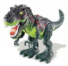 T-Rex Dinosauro Gigante 45cm Verde Luci Suoni Movimenti Figurina Giocattolo