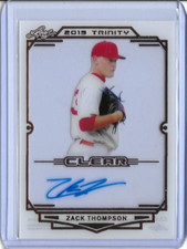 2019 Leaf Trinity ZACK THOMPSON Clear Acetate Bronze Foil Auto RC Cardinals